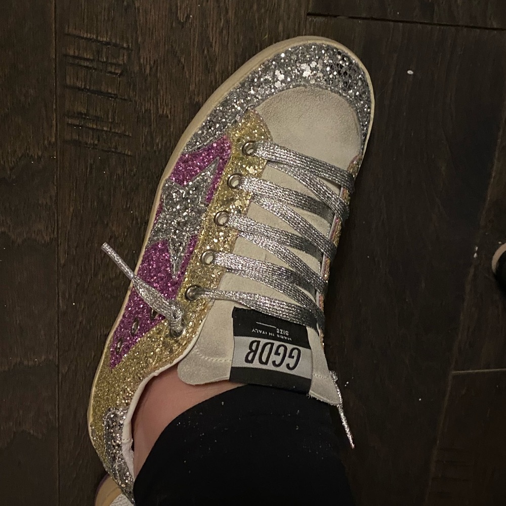 Golden Goose Glitter Sneakers - Silver, Purple, Gold - Picture 4 of 9